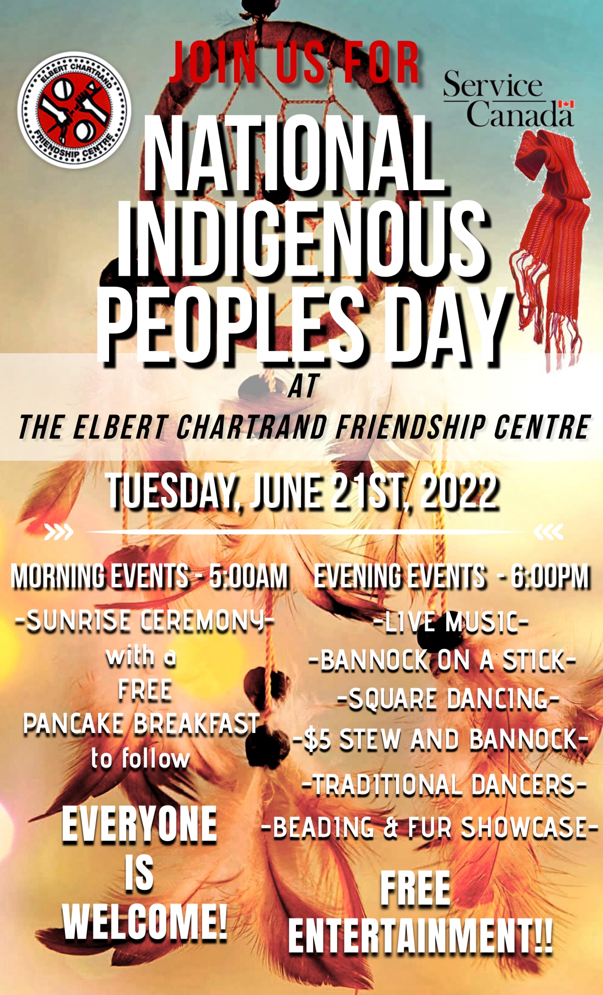 National Indigenous Peoples Day At The Elbert Chartrand Friendship 