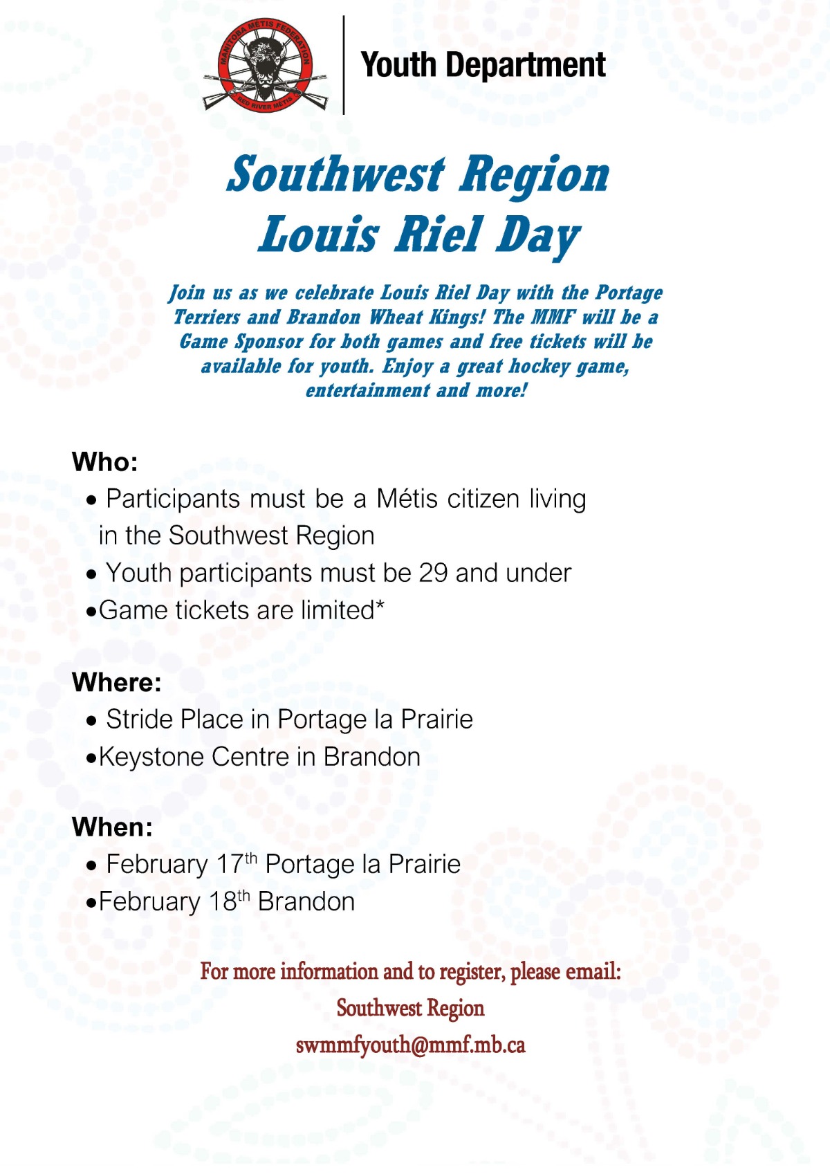 Brandon Southwest Region Louis Riel Day Manitoba Métis Federation